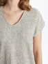 LC Waikiki V Neck Polka Dot Women's T-Shirt